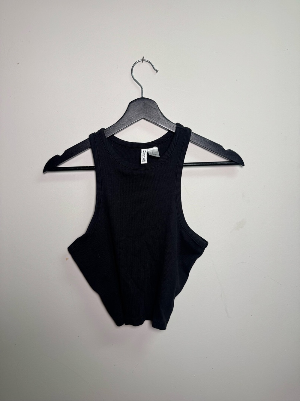 H&M Black Ribbed racer back Tank Top